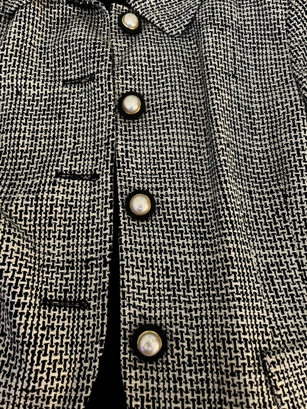 Dior Black and White Woven Tweed Jacket and skirt set